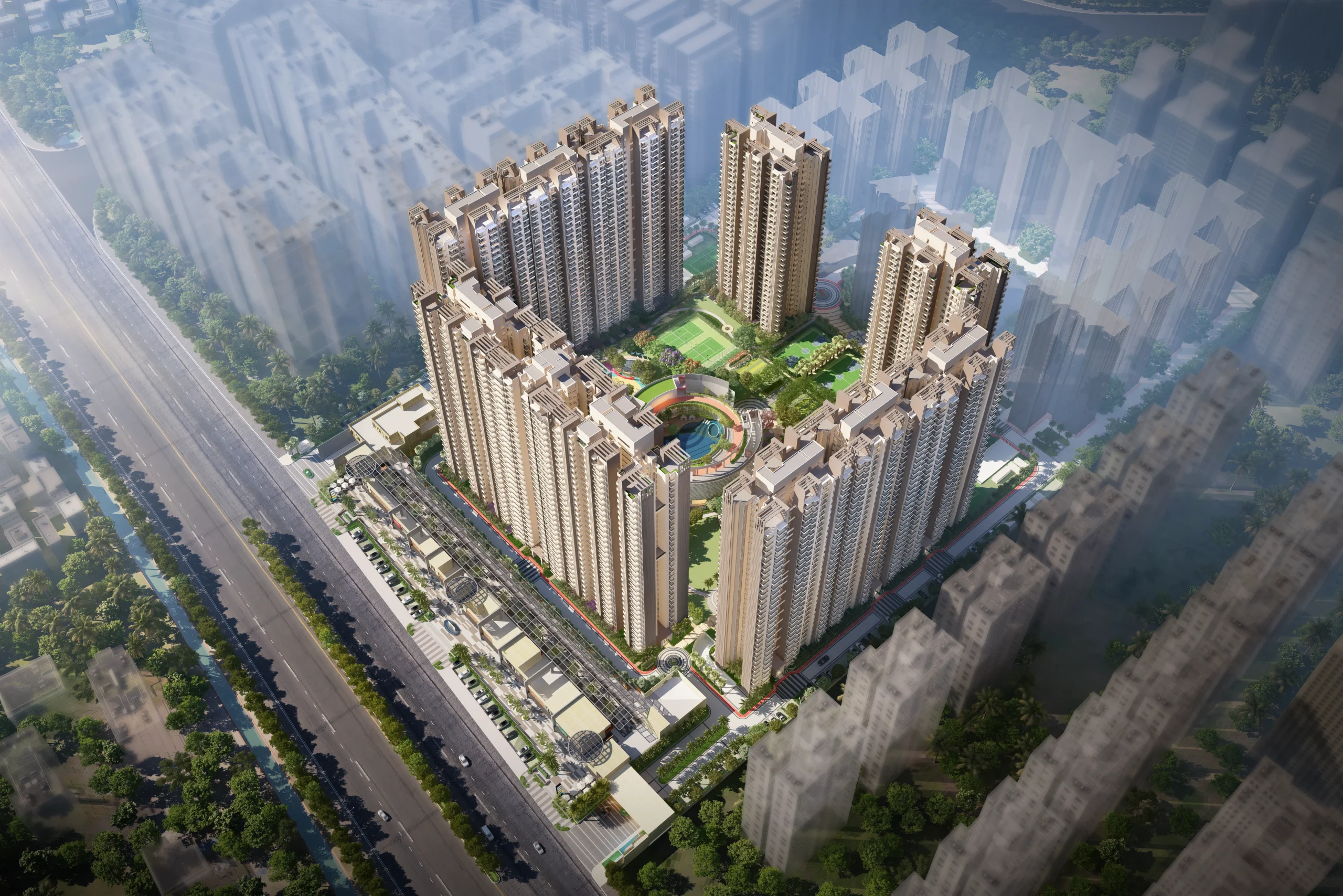 Palm Olympia Phase 2 Aerial Day View